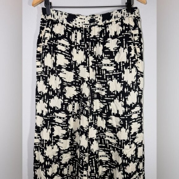 Anthropologie Lilka Prescott Black Motif Rayon Printed Wide Leg Pants Size M - Picture 4 of 7